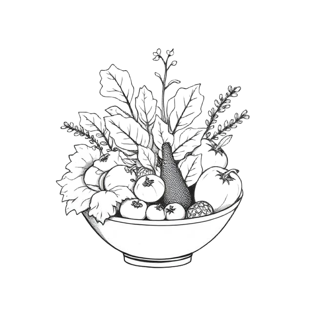 Hand-drawn line illustration representing Nutrition